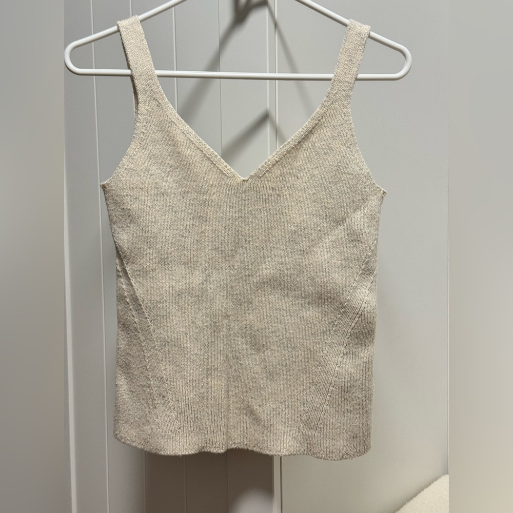 Old Navy Cream Knit Sleeveless Top